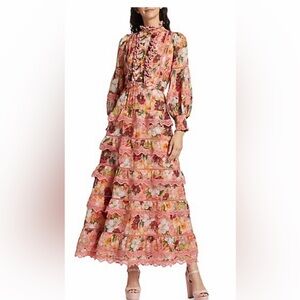 Alice+Olivia Brooke high neck maxi dress